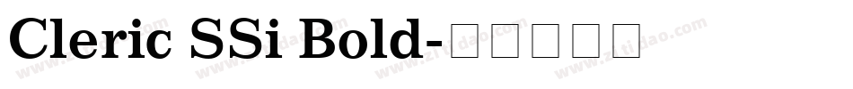 Cleric SSi Bold字体转换